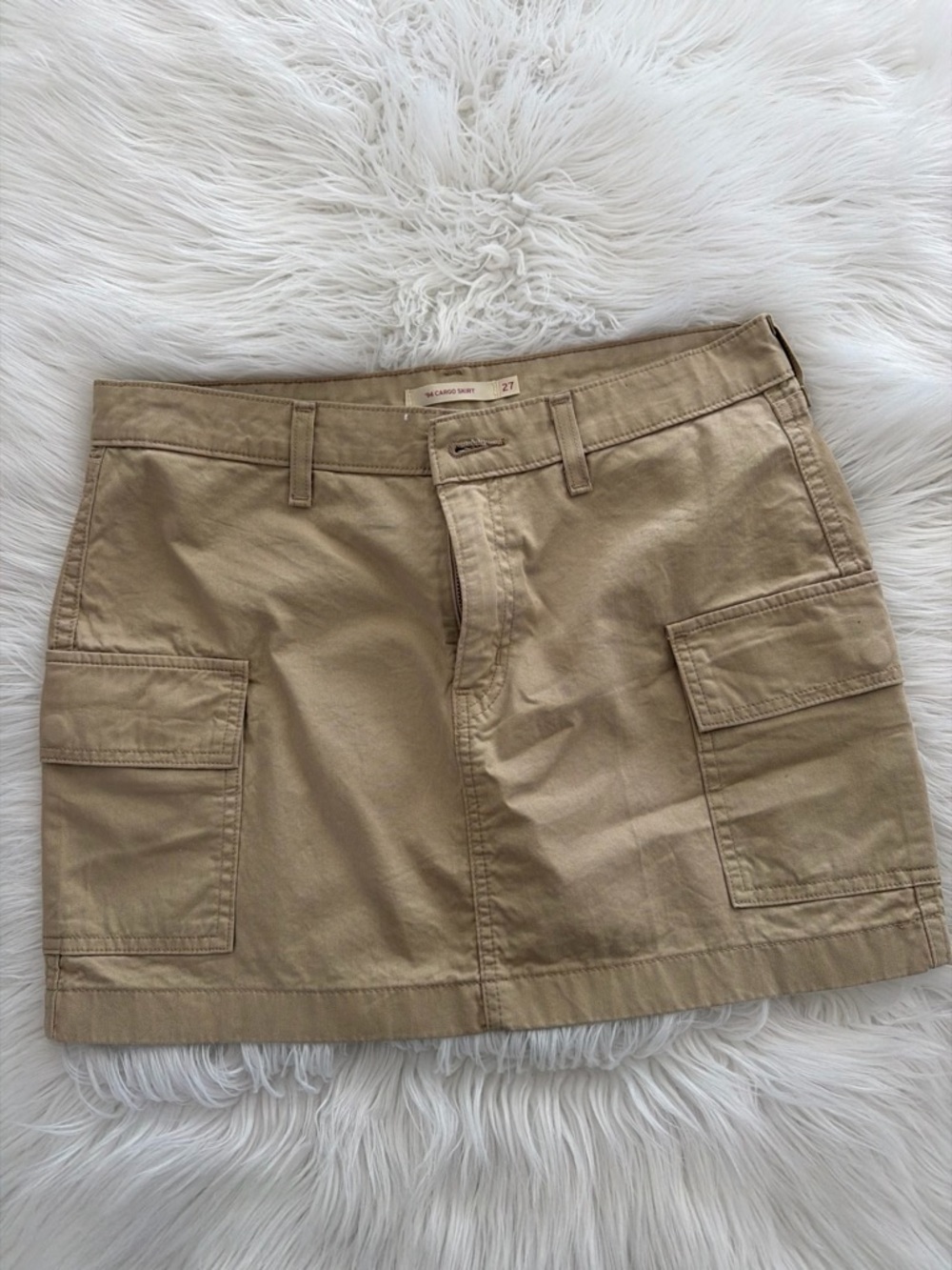 Levi's Khaki Cargo Mini Skirt